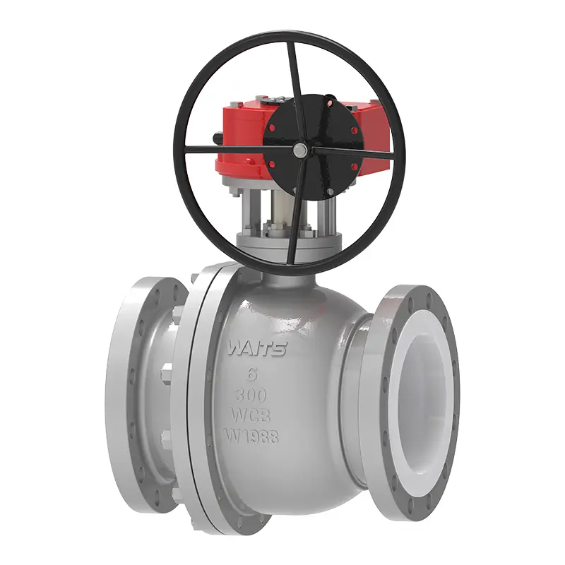 கியர் PTFE வரிசையாக பந்து வால்வு