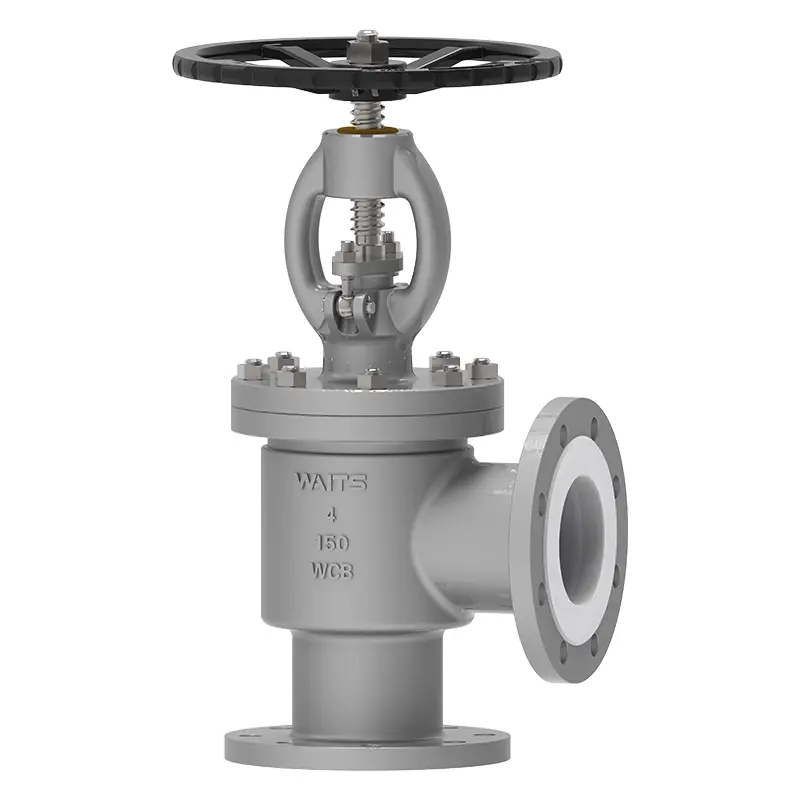Ptfe வரிசையில் உள்ள ஆங்கிள் குளோப் வால்வு